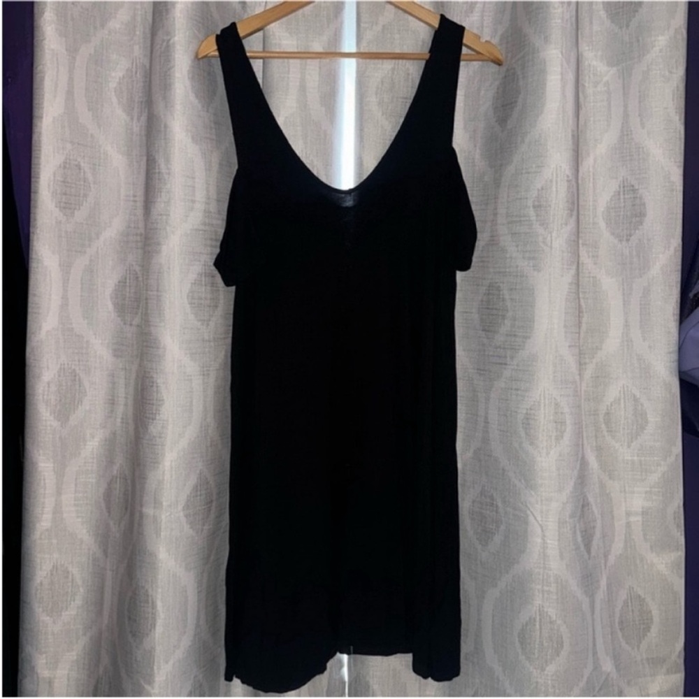 American Eagle Outfitters Cold Shoulder Dress Black Size XL